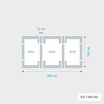 Fakro 3-in-1 set koppelgootstukken 94x160