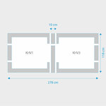 Fakro 2-in-1 set koppelgootstukken 134x118