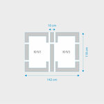 Fakro 2-in-1 set koppelgootstukken 66x118