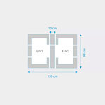 Fakro 2-in-1 set koppelgootstukken 55x98