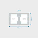 Fakro 2-in-1 set koppelgootstukken 66x98