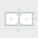 Fakro 2-in-1 set koppelgootstukken 114x118